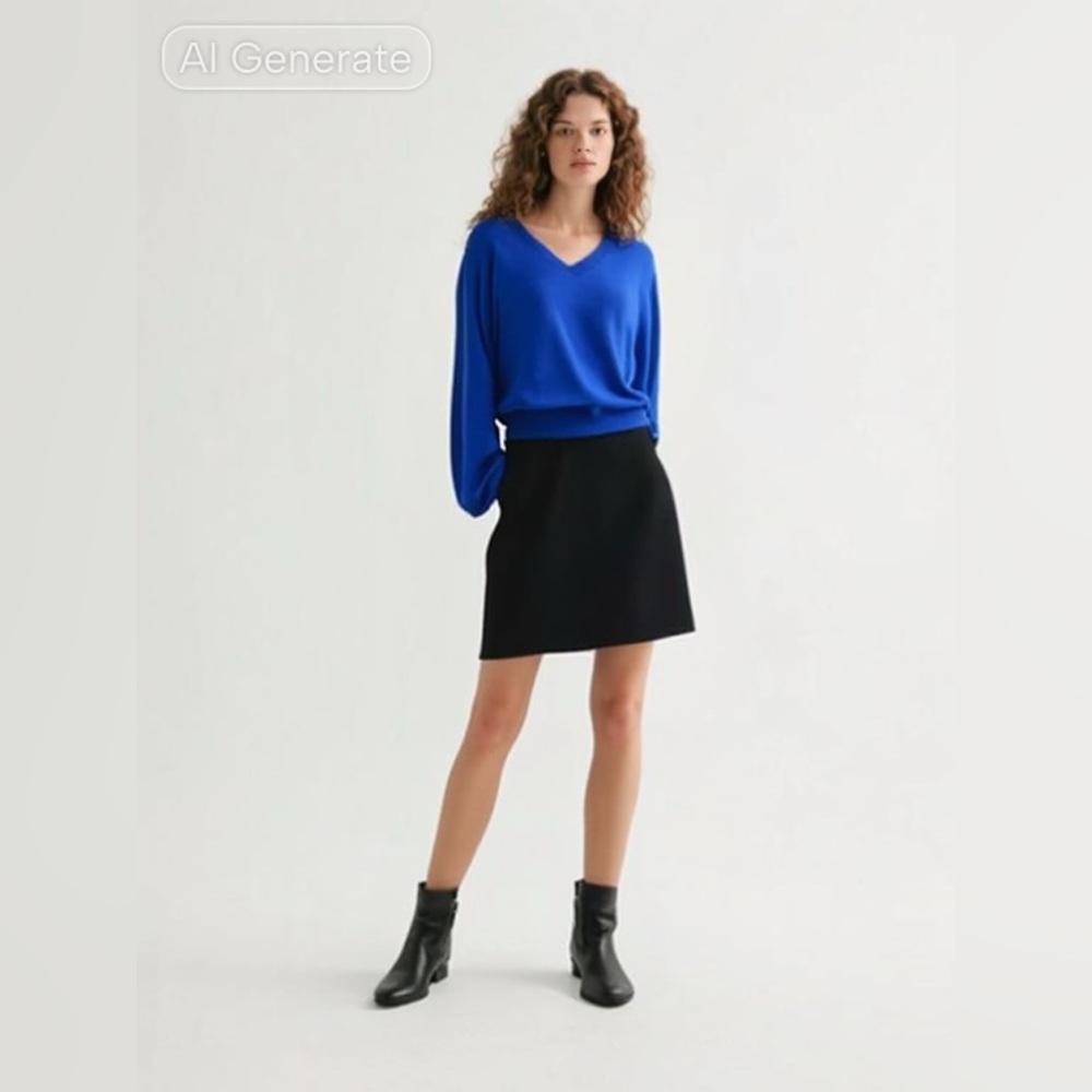 Charter Club Luxury 100% Cashmere Royal Blue V-neck sweater
